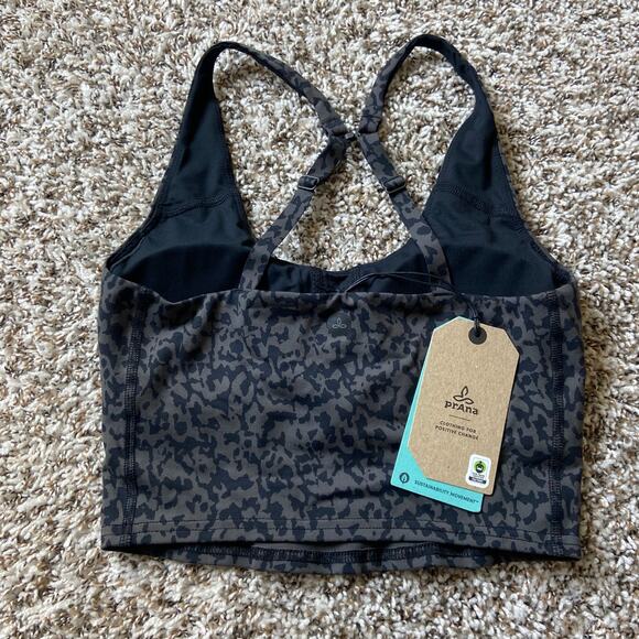 Prana Chakara Crop Top Women's XS Dark Iron Wild Adjustable Straps Racerback - Picture 5 of 10